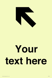 IV7091: Custom Directional signage arrow up left