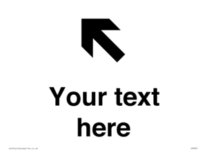 IV7091: Custom Directional signage arrow up left