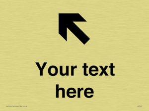 IV7091: Custom Directional signage arrow up left