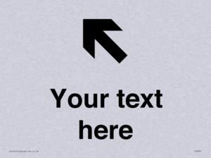 IV7091: Custom Directional signage arrow up left