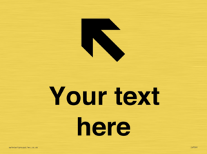 IV7091: Custom Directional signage arrow up left