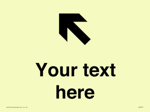 IV7091: Custom Directional signage arrow up left