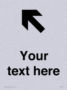 IV7091: Custom Directional signage arrow up left