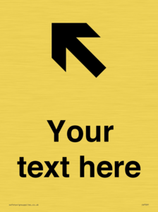 IV7091: Custom Directional signage arrow up left