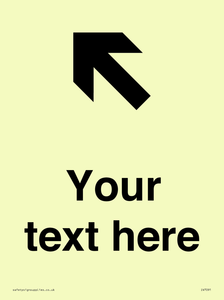 IV7091: Custom Directional signage arrow up left