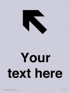 IV7091: Custom Directional signage arrow up left