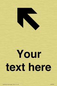 IV7091: Custom Directional signage arrow up left