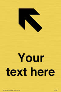 IV7091: Custom Directional signage arrow up left