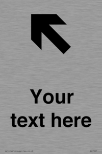 IV7091: Custom Directional signage arrow up left