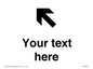 IV7091: Custom Directional signage arrow up left