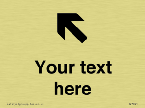 IV7091: Custom Directional signage arrow up left