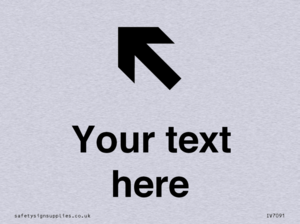 IV7091: Custom Directional signage arrow up left