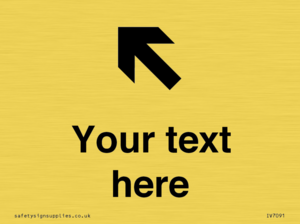 IV7091: Custom Directional signage arrow up left