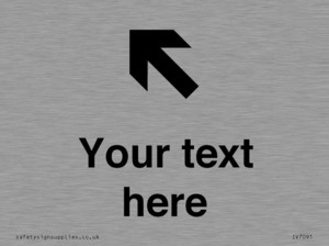 IV7091: Custom Directional signage arrow up left