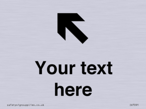 IV7091: Custom Directional signage arrow up left