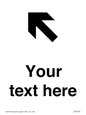 IV7091: Custom Directional signage arrow up left