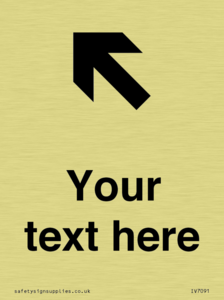 IV7091: Custom Directional signage arrow up left