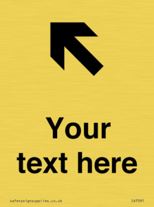 IV7091: Custom Directional signage arrow up left