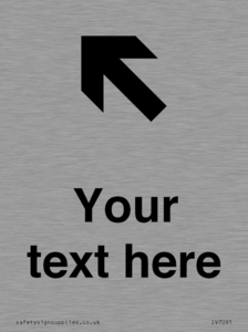 IV7091: Custom Directional signage arrow up left