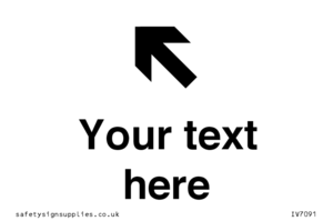 IV7091: Custom Directional signage arrow up left