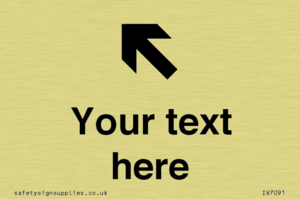 IV7091: Custom Directional signage arrow up left