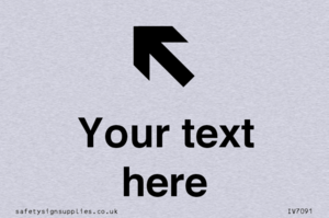 IV7091: Custom Directional signage arrow up left