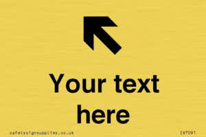 IV7091: Custom Directional signage arrow up left