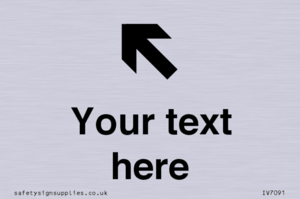 IV7091: Custom Directional signage arrow up left