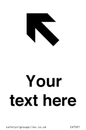 IV7091: Custom Directional signage arrow up left