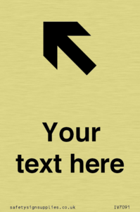 IV7091: Custom Directional signage arrow up left