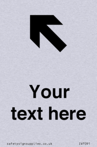 IV7091: Custom Directional signage arrow up left