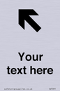 IV7091: Custom Directional signage arrow up left