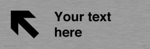IV7091: Custom Directional signage arrow up left