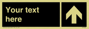 IV7092: Custom Directional sign black arrow up - symbol right