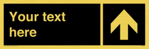 IV7092: Custom Directional sign black arrow up - symbol right