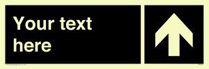 IV7092: Custom Directional sign black arrow up - symbol right