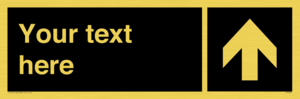 IV7092: Custom Directional sign black arrow up - symbol right