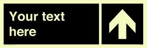 IV7092: Custom Directional sign black arrow up - symbol right