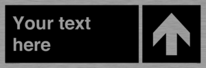 IV7092: Custom Directional sign black arrow up - symbol right