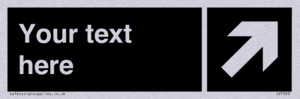 IV7093: Custom Directional sign black arrow up right - symbol right