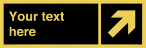 IV7093: Custom Directional sign black arrow up right - symbol right