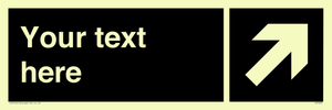 IV7093: Custom Directional sign black arrow up right - symbol right