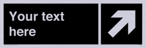 IV7093: Custom Directional sign black arrow up right - symbol right