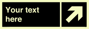 IV7093: Custom Directional sign black arrow up right - symbol right
