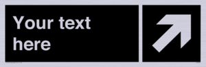 IV7093: Custom Directional sign black arrow up right - symbol right