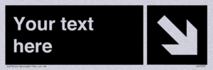IV7095: Custom Directional sign black arrow down right  - symbol right