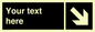 IV7095: Custom Directional sign black arrow down right  - symbol right