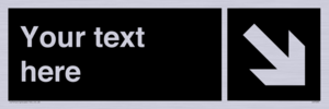 IV7095: Custom Directional sign black arrow down right  - symbol right