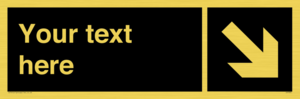 IV7095: Custom Directional sign black arrow down right  - symbol right
