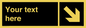 IV7095: Custom Directional sign black arrow down right  - symbol right